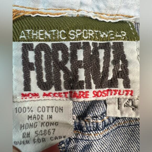 Vintage Forenza 100% Cotton Worn in Pleated High Rise Mom Jeans - 14 - Picture 6 of 13